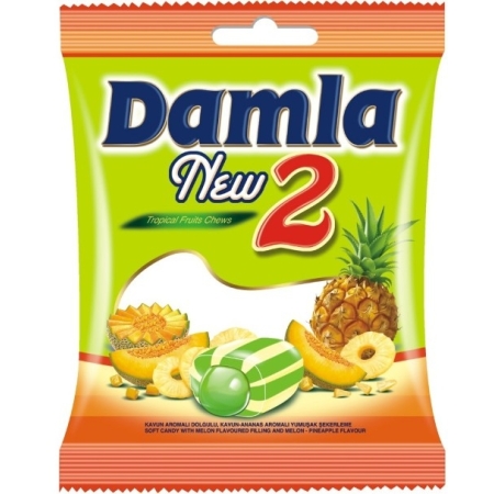 Cukríky Damla ananás a žltý melón