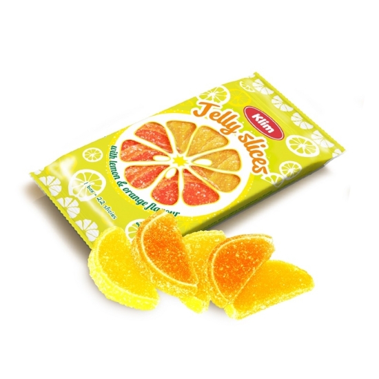 Pektínové plátky Jelly Slices s príchuťou pomaranča a citrónu