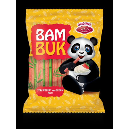 Viaczrnné tyčinky BAM BUK s príchuťou jahôd a smotany