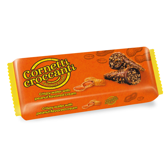Kornútky Croccanti s arašidovým krémom 110g
