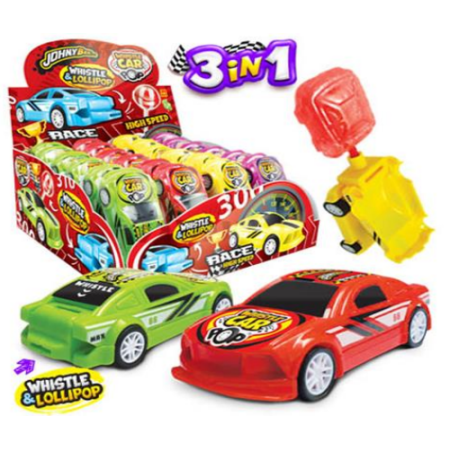 Lízanka jahodové auto